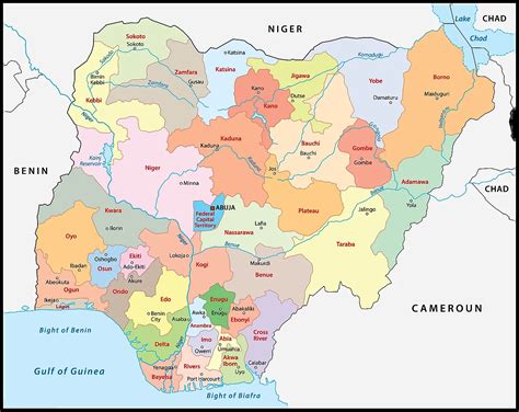 Nigeria: States & Cities .